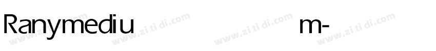 Rany medium字体转换